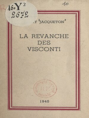 cover image of La revanche des Visconti